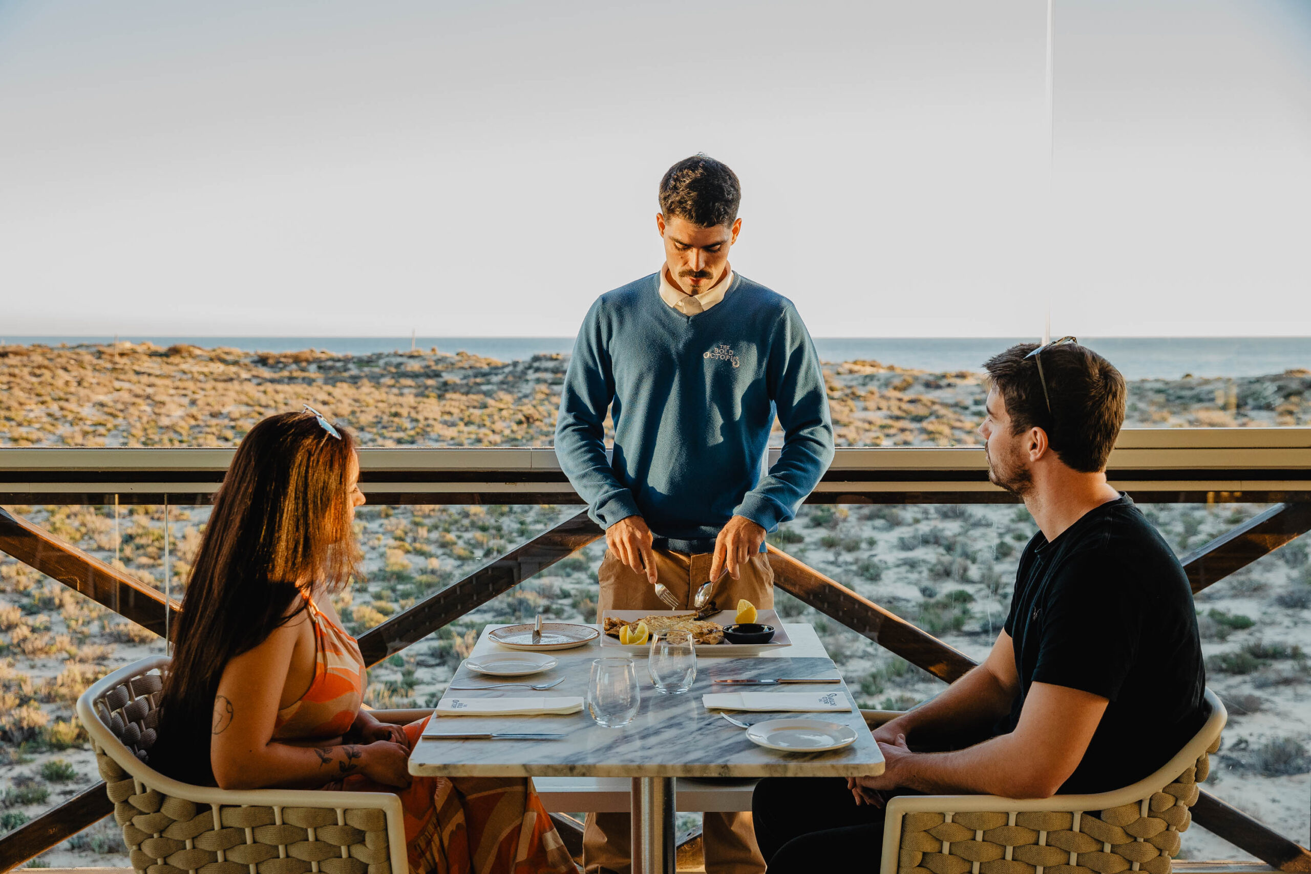 Beach Restaurant & rooftop bar, seafood & cocktails, Algarve Portugal